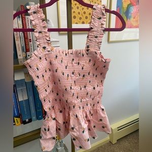 NWOT Kate Spade Womens Pineapple Smock, pink salt, size M